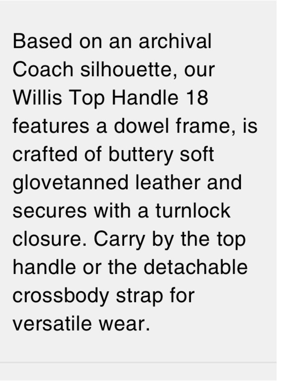 Coach Og Willis Top Handle 18 Taffy Glove Tanned Leather Final Markdown - Picture 17 of 17